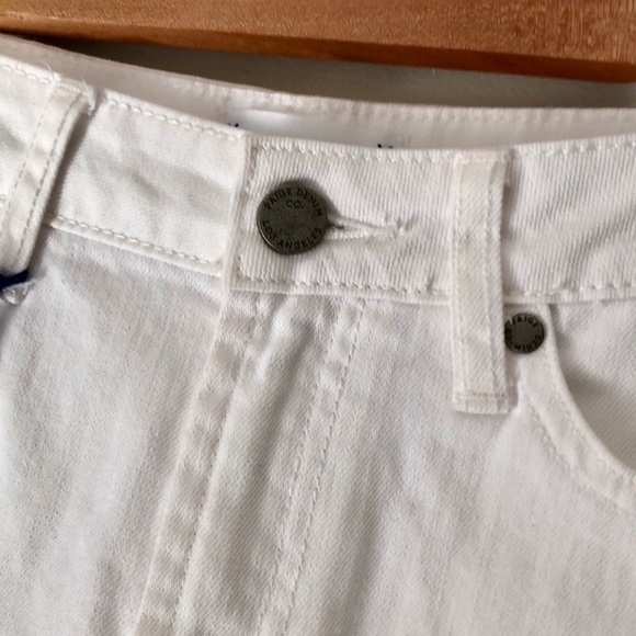 PAIGE White Denim Cutoff Shorts - Picture 3 of 8